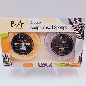 Bath & Body Grapefruit & Lavender Aloe Vera Soap Infused Sponges Holiday Giftbox